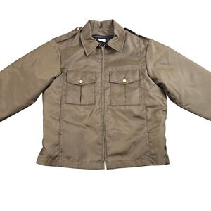 Vintage Fechheimer Tactical Duty Jacket Medium Brown Made in USA Y2K Workwear